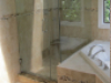 tall frameless corner shower door